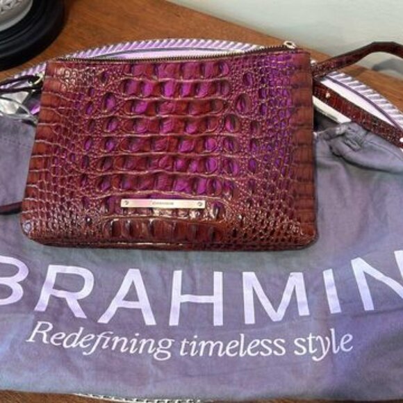 Brahmin Crossbody Melbourne Vida Pecan Bag Brown - Picture 1 of 8